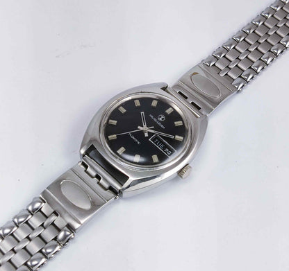 Favre Leuba Duomatic 2066 Black Dial 17 Jewels Men's Automatic Watch Discover-Diamonds