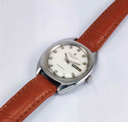 Favre Leuba Geneve Duomatic 1916 Off White Color Dial Automatic 17 Jewels Men's Watch Discover-Diamonds