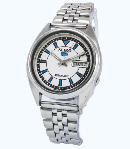 Seiko 5 Automatic-7009A Pearl Dial 17 Jewels Day Date Men's Mechanical Watch Discover-Diamonds