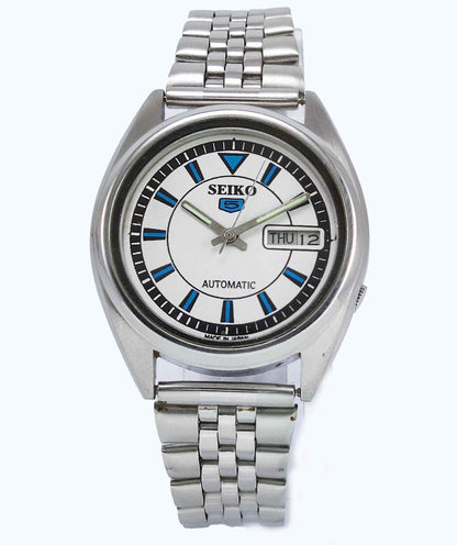 Seiko 5 Automatic-7009A Pearl Dial 17 Jewels Day Date Men's Mechanical Watch Discover-Diamonds