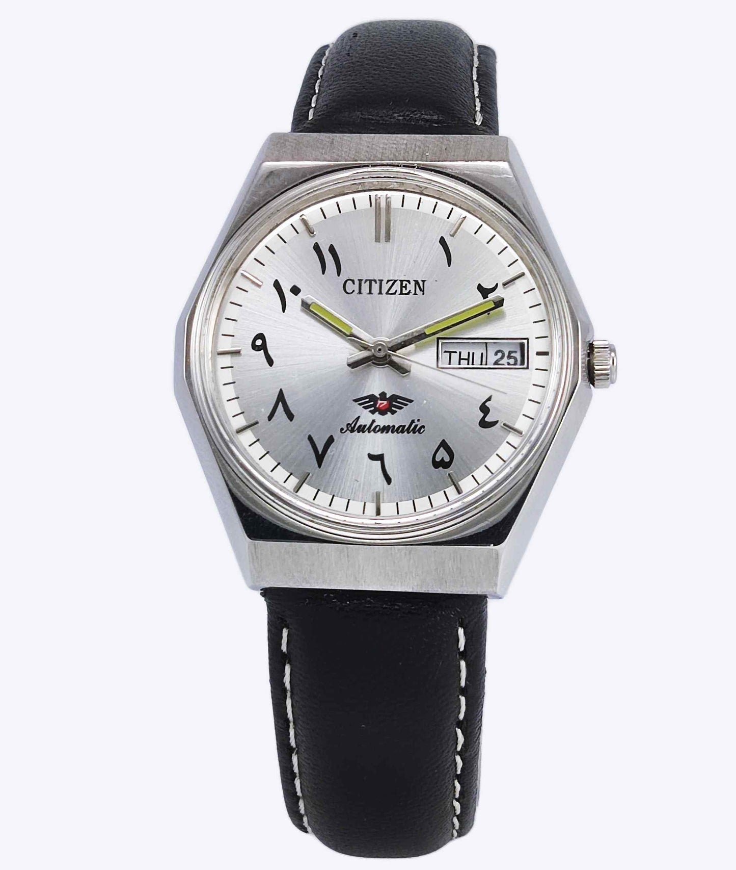 Citizen Automatic 8200A Silver Dial 21 Jewels Day Date Men's Mechanical Watch Discover-Diamonds