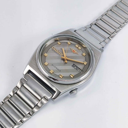 Citizen Automatic 8200A Gray Dial 21 Jewels Day Date Men's Mechanical Watch Discover-Diamonds