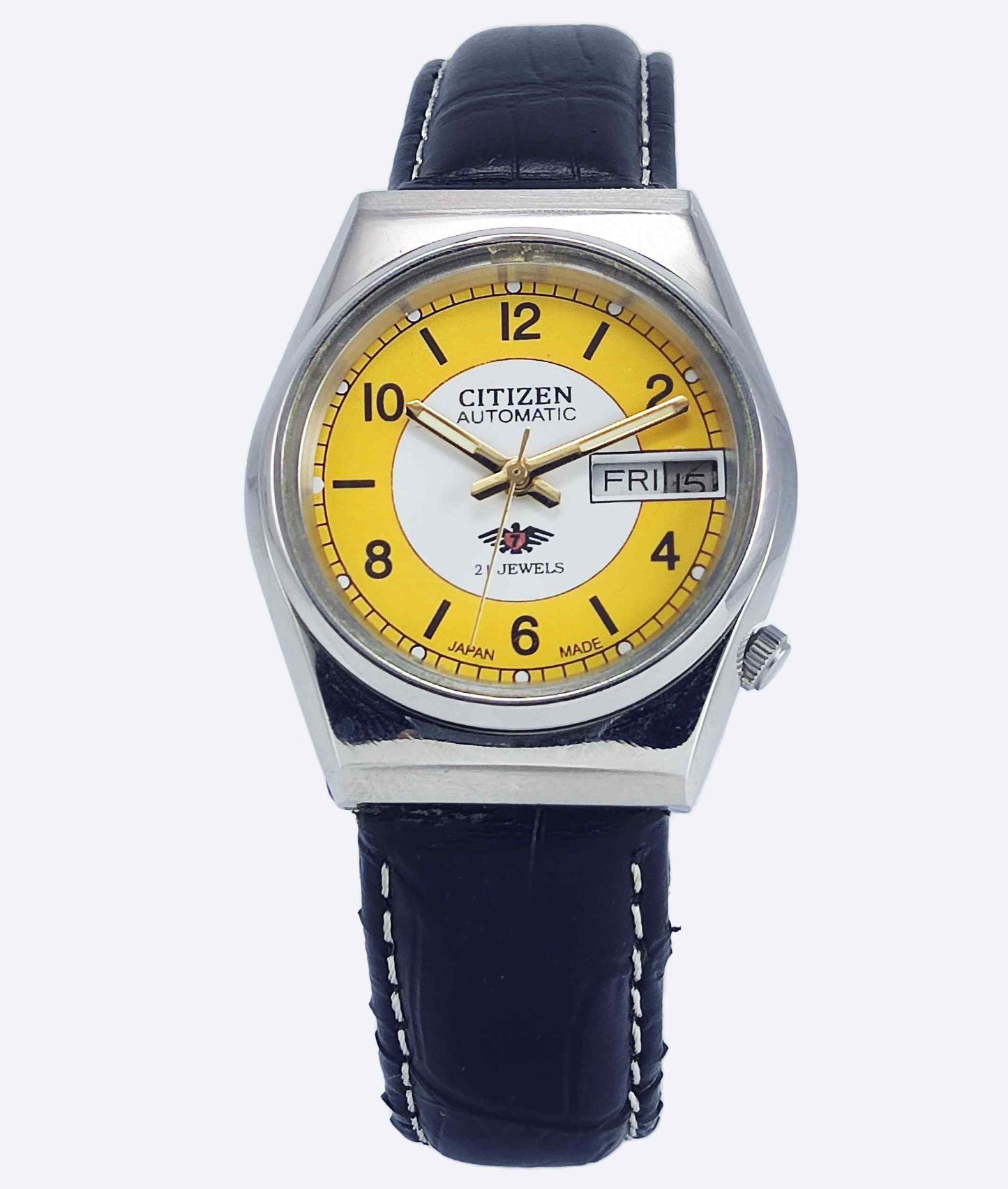 Citizen Automatic 8200A Golden Dial 21 Jewels Day Date Men's Mechanical Watch Discover-Diamonds