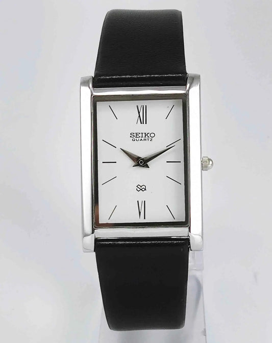 Seiko Quartz MIYOTA White Dial Golden Case Men's Watch Discover-Diamonds