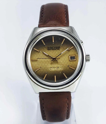 Orient 48320 Brown Dial 17 Jewels Date Function Men's Watch Discover-Diamonds