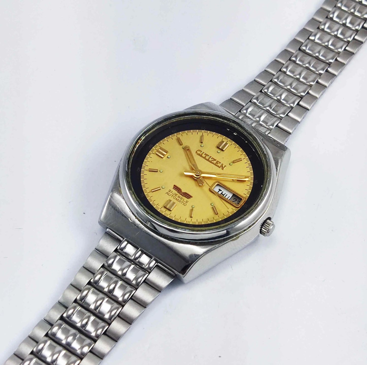 Citizen Golden Dial 21 Jewels Automatic 8200A Men's Watch Discover-Diamonds