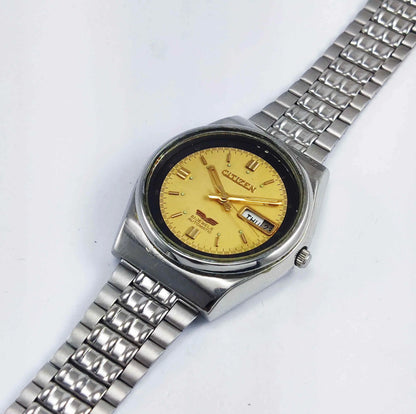 Citizen Golden Dial 21 Jewels Automatic 8200A Men's Watch Discover-Diamonds