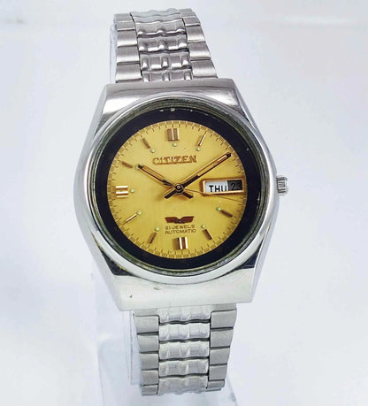 Citizen Golden Dial 21 Jewels Automatic 8200A Men's Watch Discover-Diamonds