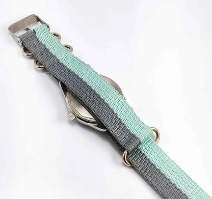Genuine Sterling A  Modified Turquoise Color Dail 17 Jewels Swiss Made Watch Discover-Diamonds