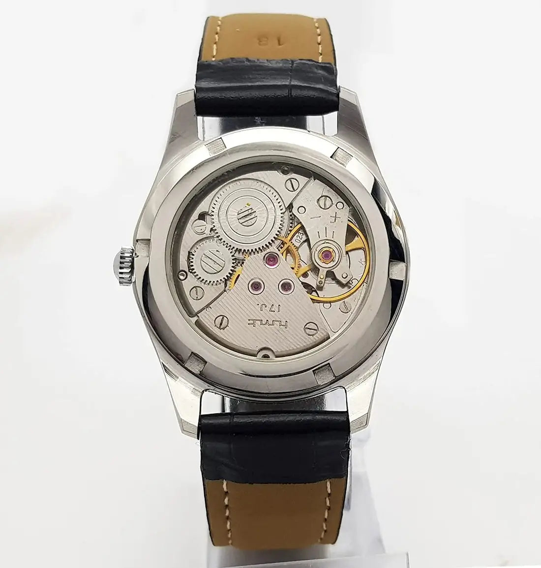 HMT Pilot Para Shock 17 Jewels White Dial Mechanical Hand winding Men's Wrist Watch Discover-Diamonds