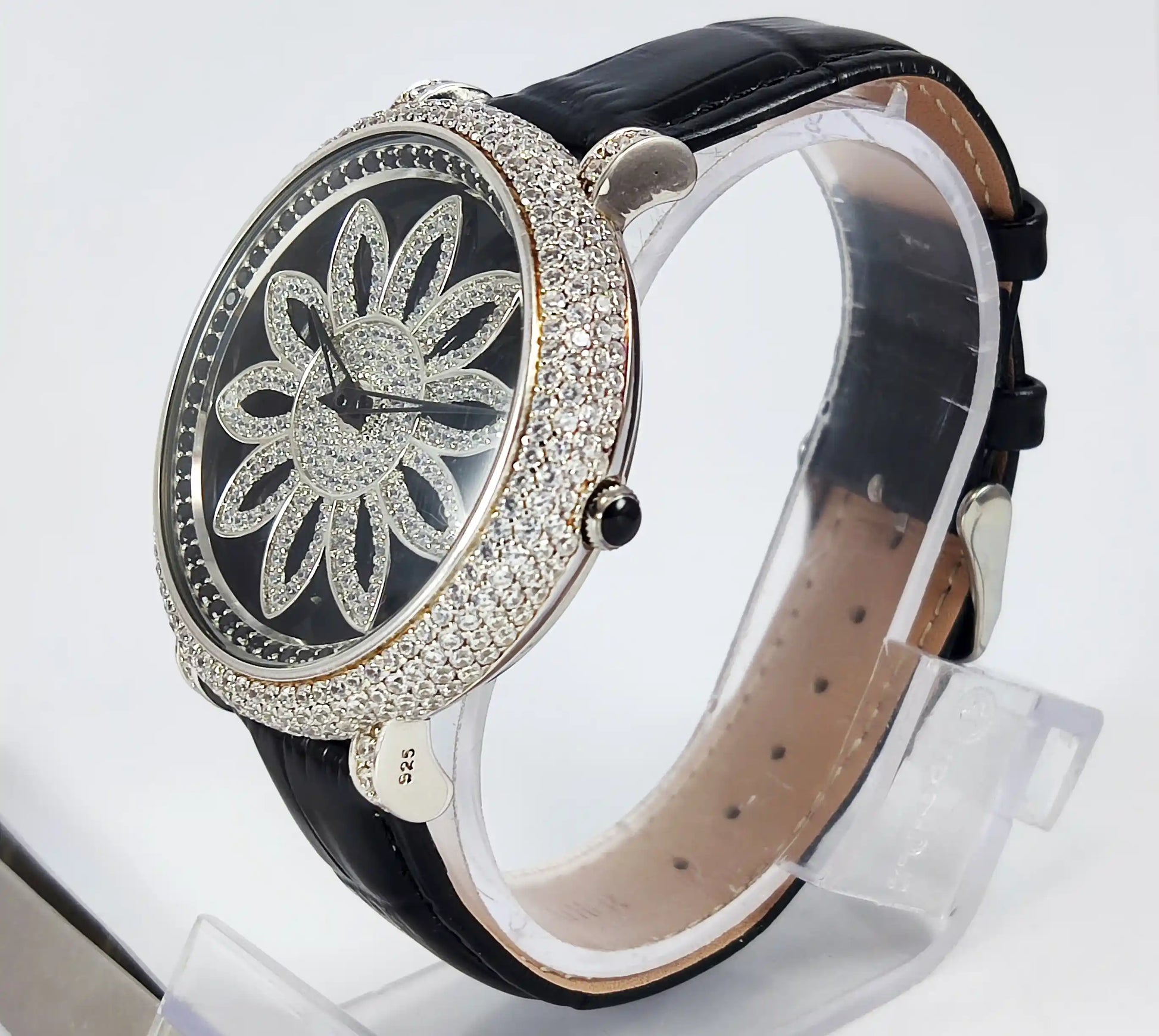 92.5 Sterling Silver BAOLISHI Quartz Watch Discover-Diamonds