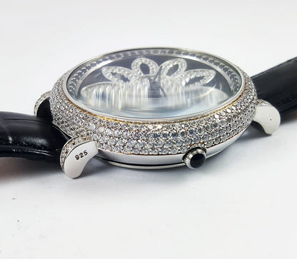 92.5 Sterling Silver BAOLISHI Quartz Watch Discover-Diamonds