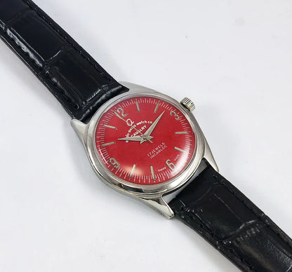 CAVALRY 17 Jewels Incabloc Red Dial Swiss Made Handwinding Discover-Diamonds