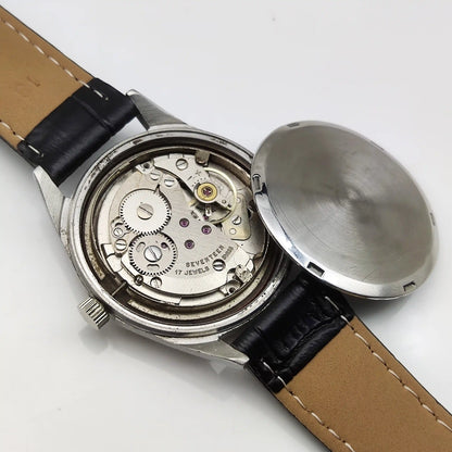 Cavalry 17 Jewels Incabloc Feature Maroon Dial with Stick Indices