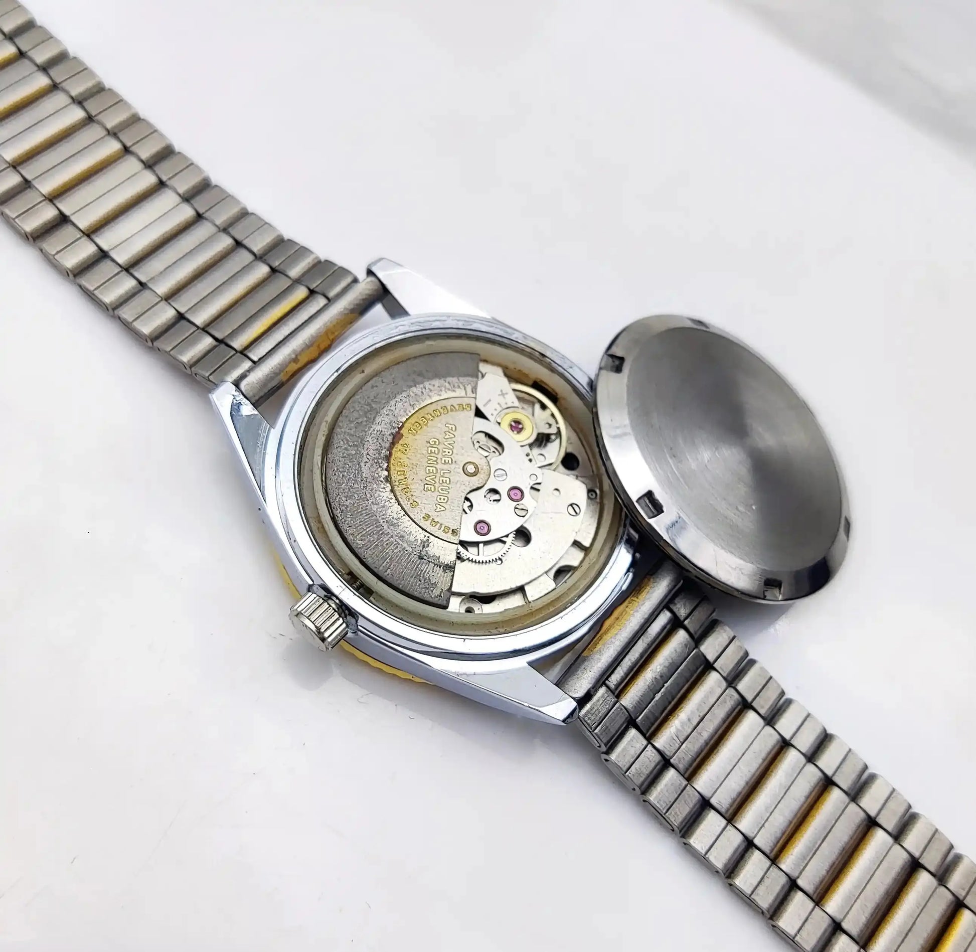 Favre Leuba Geneve Dark Blue Dial Mechanical Automatic 2066 Watch - Discover-Diamonds