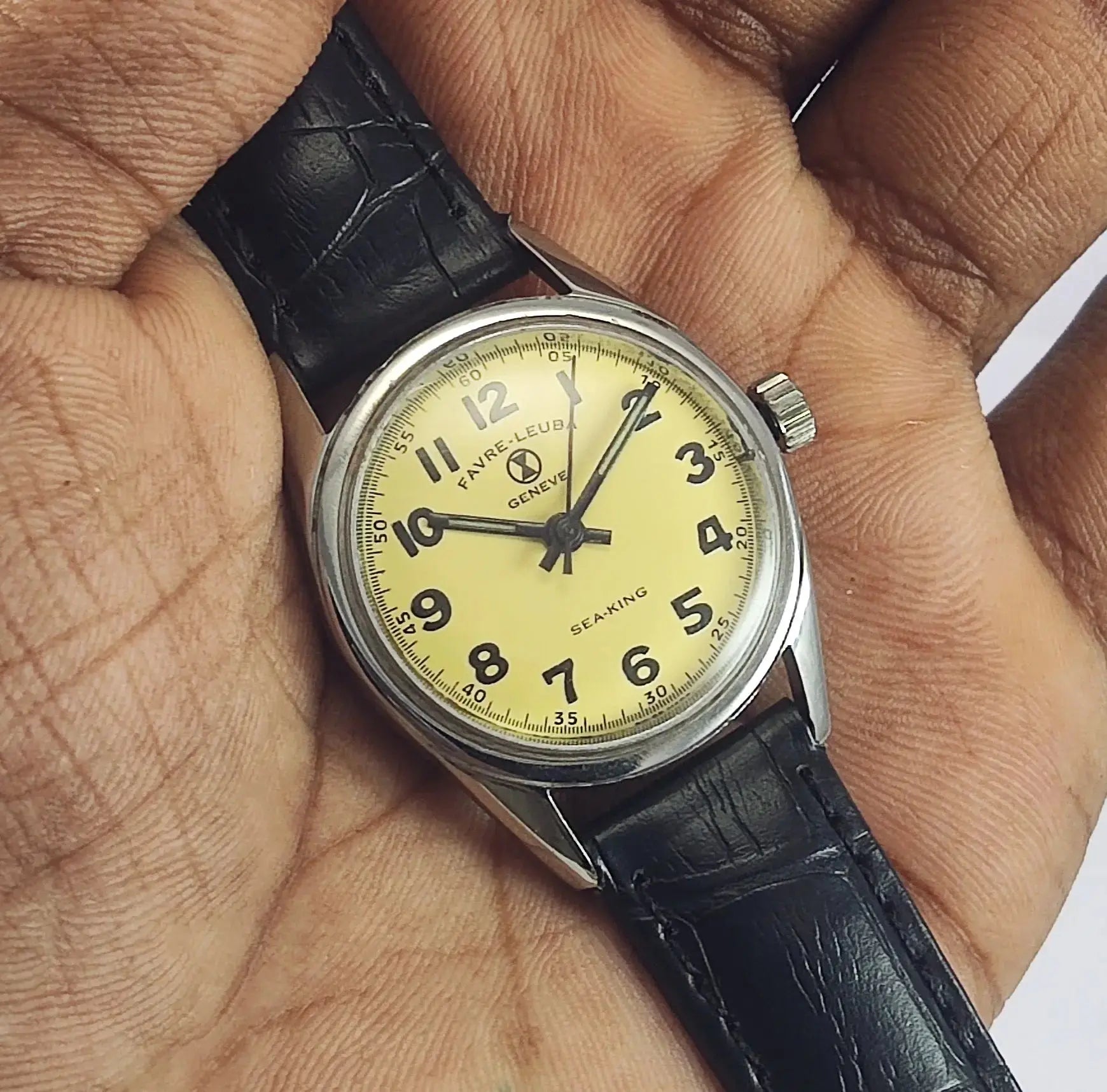 Favre Leuba Geneve Sea King Cream Dial Women's Watch 101 Discover-Diamonds