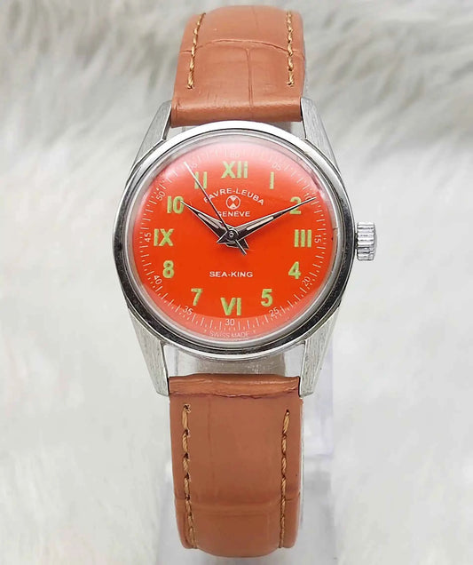 Favre Leuba Geneve Reddish Dial 17 Jewels Handwinding Watch