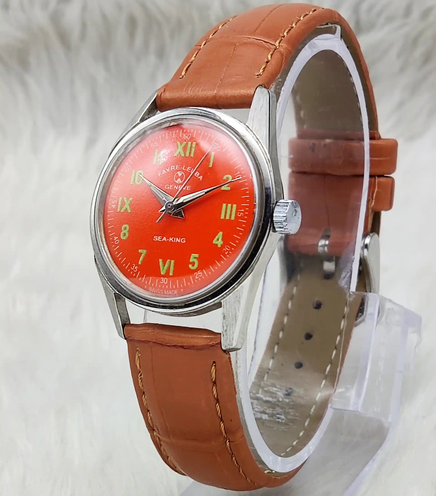 Favre Leuba Geneve Reddish Dial 17 Jewels Handwinding Watch