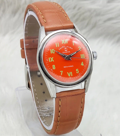 Favre Leuba Geneve Reddish Dial 17 Jewels Handwinding Watch