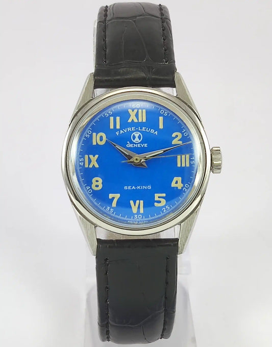 Favre Leuba Geneve Sea King Dark Blue Dial Women's Watch 101 Discover-Diamonds