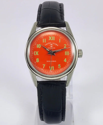 Favre Leuba Geneve Sea King Dark Orange Dial Women's Watch 101 Discover-Diamonds