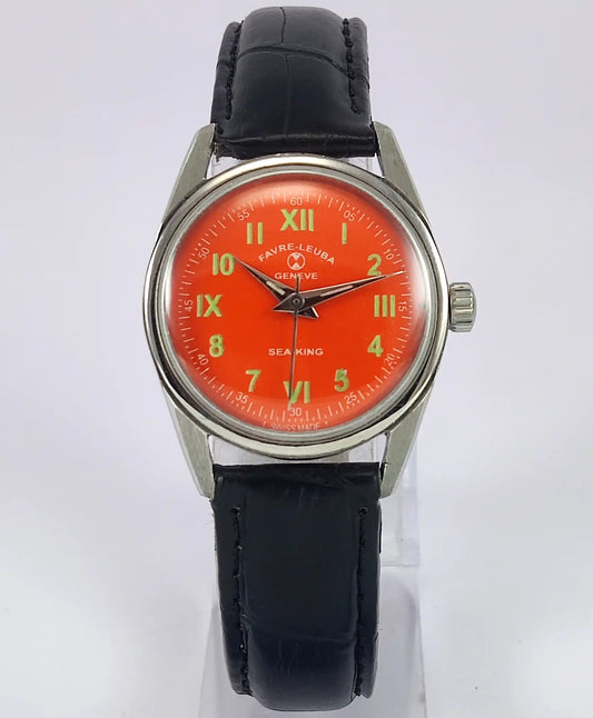 Favre Leuba Geneve Sea King Dark Orange Dial Women's Watch 101 Discover-Diamonds