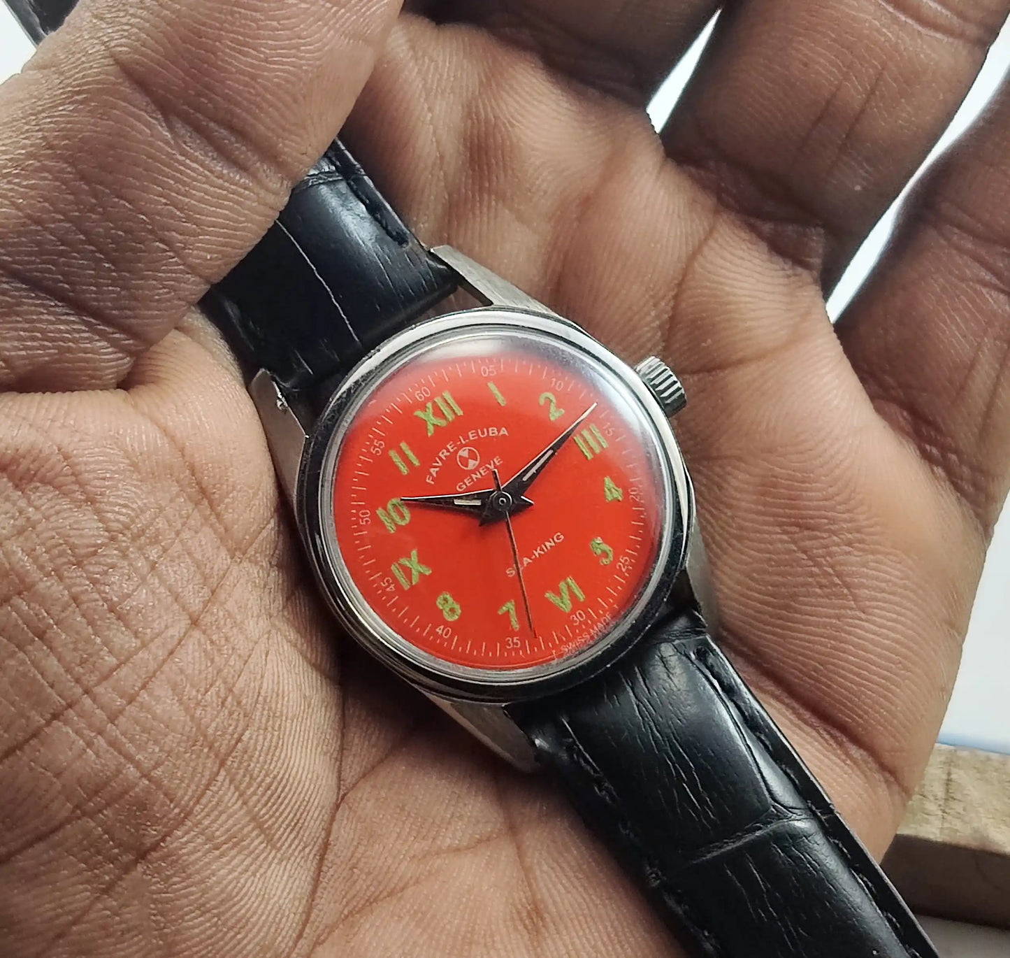 Favre Leuba Geneve Sea King Dark Orange Dial Women's Watch 101 Discover-Diamonds