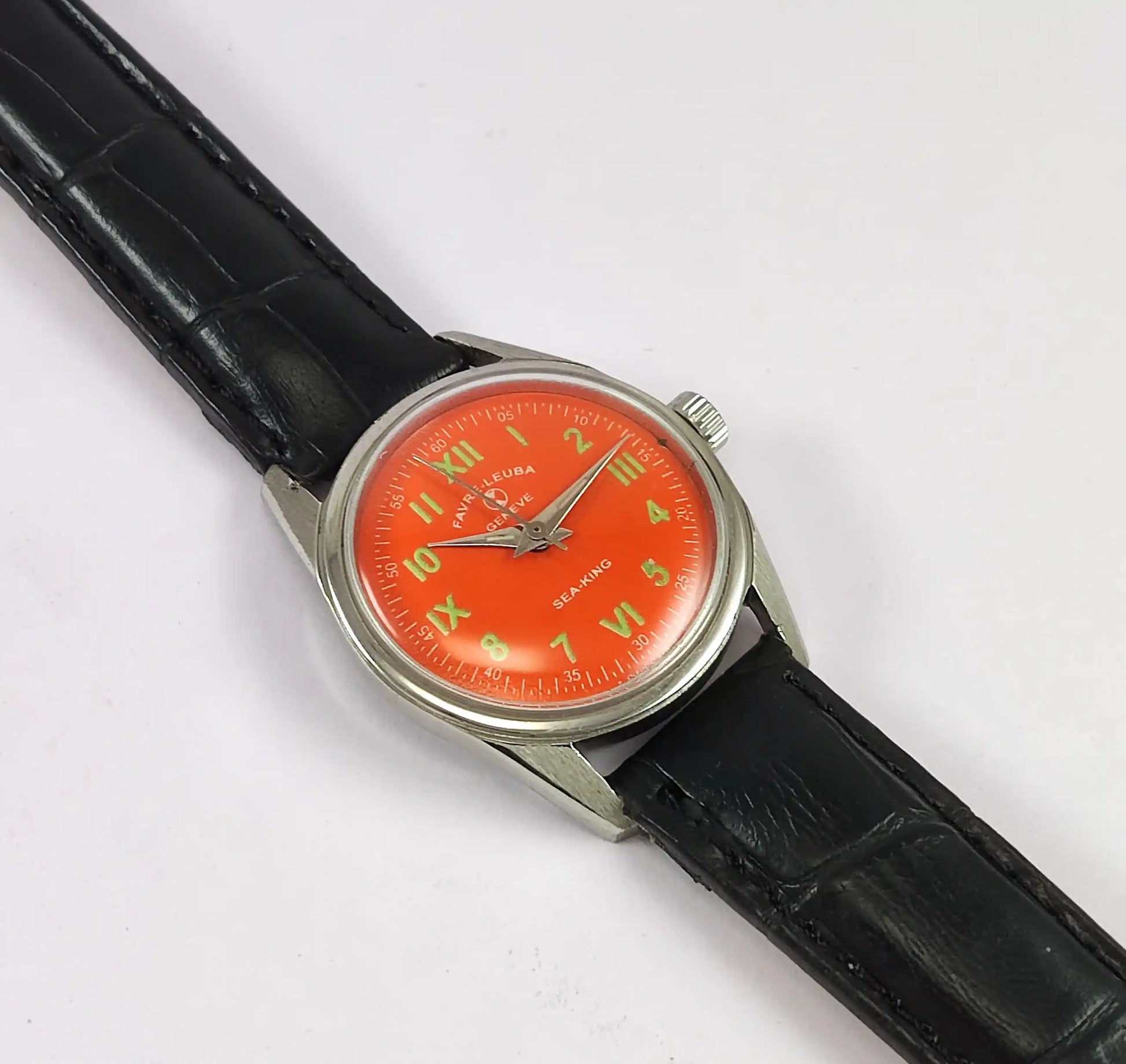 Favre Leuba Geneve Sea King Dark Orange Dial Women's Watch 101 Discover-Diamonds