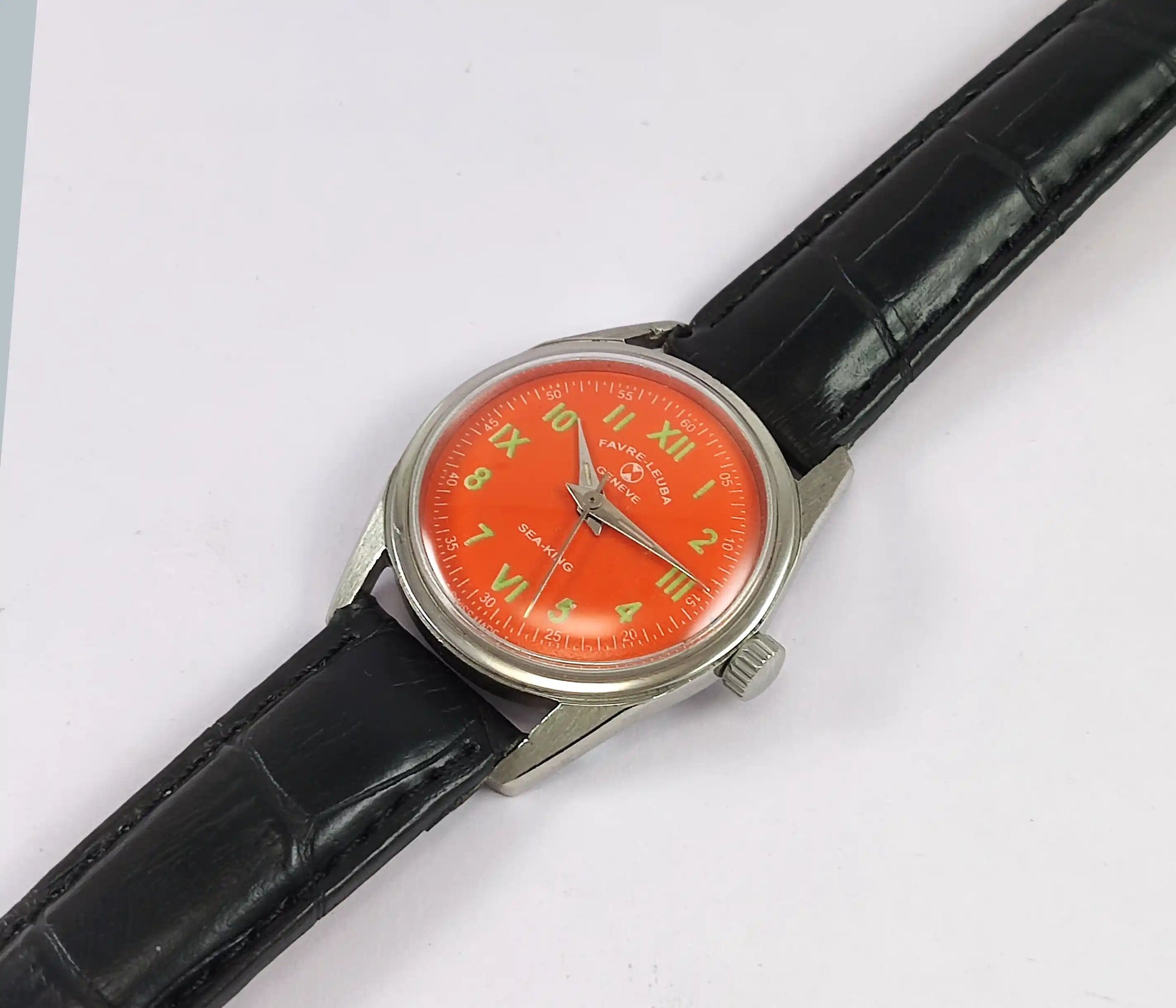 Favre Leuba Geneve Sea King Dark Orange Dial Women's Watch 101 Discover-Diamonds