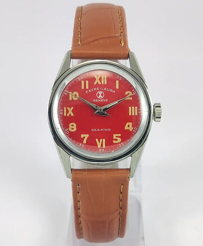 Favre Leuba Geneve Sea King Red Dial Women's Watch 101 Discover-Diamonds