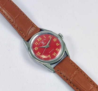 Favre Leuba Geneve Sea King Red Dial Women's Watch 101 Discover-Diamonds