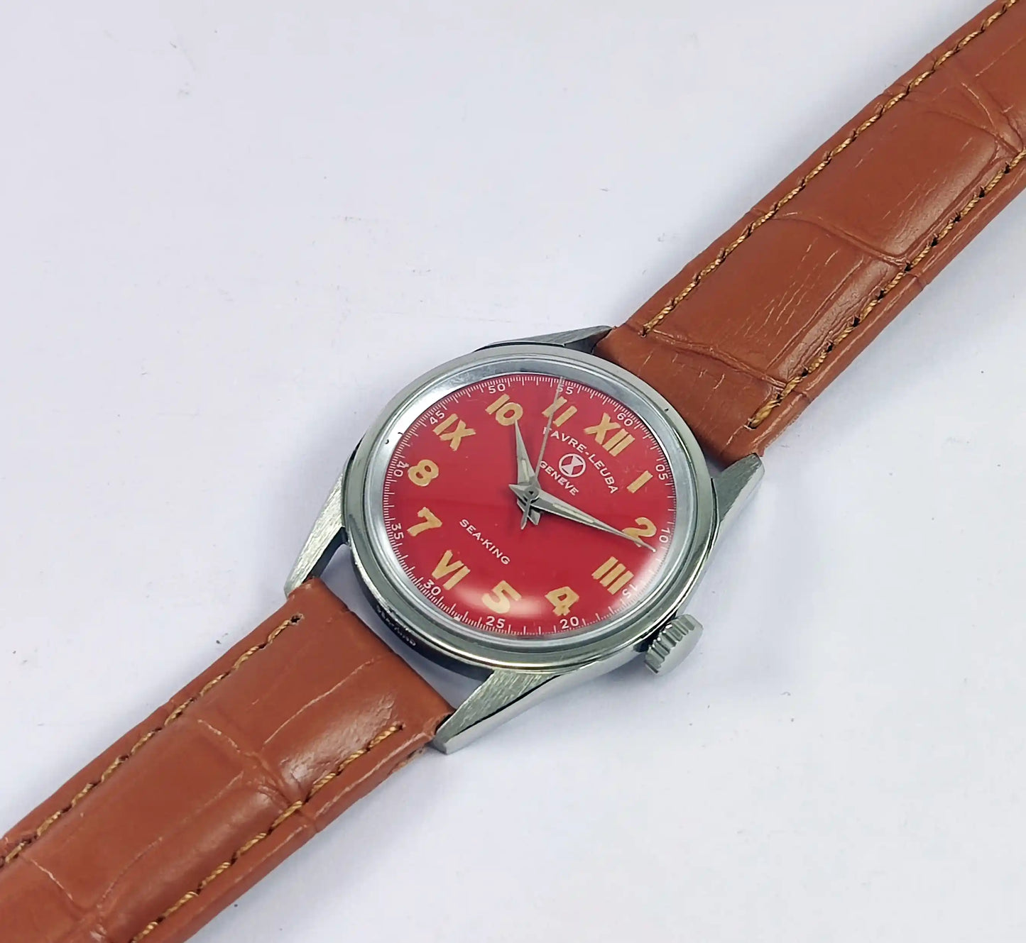 Favre Leuba Geneve Sea King Red Dial Women's Watch 101 Discover-Diamonds