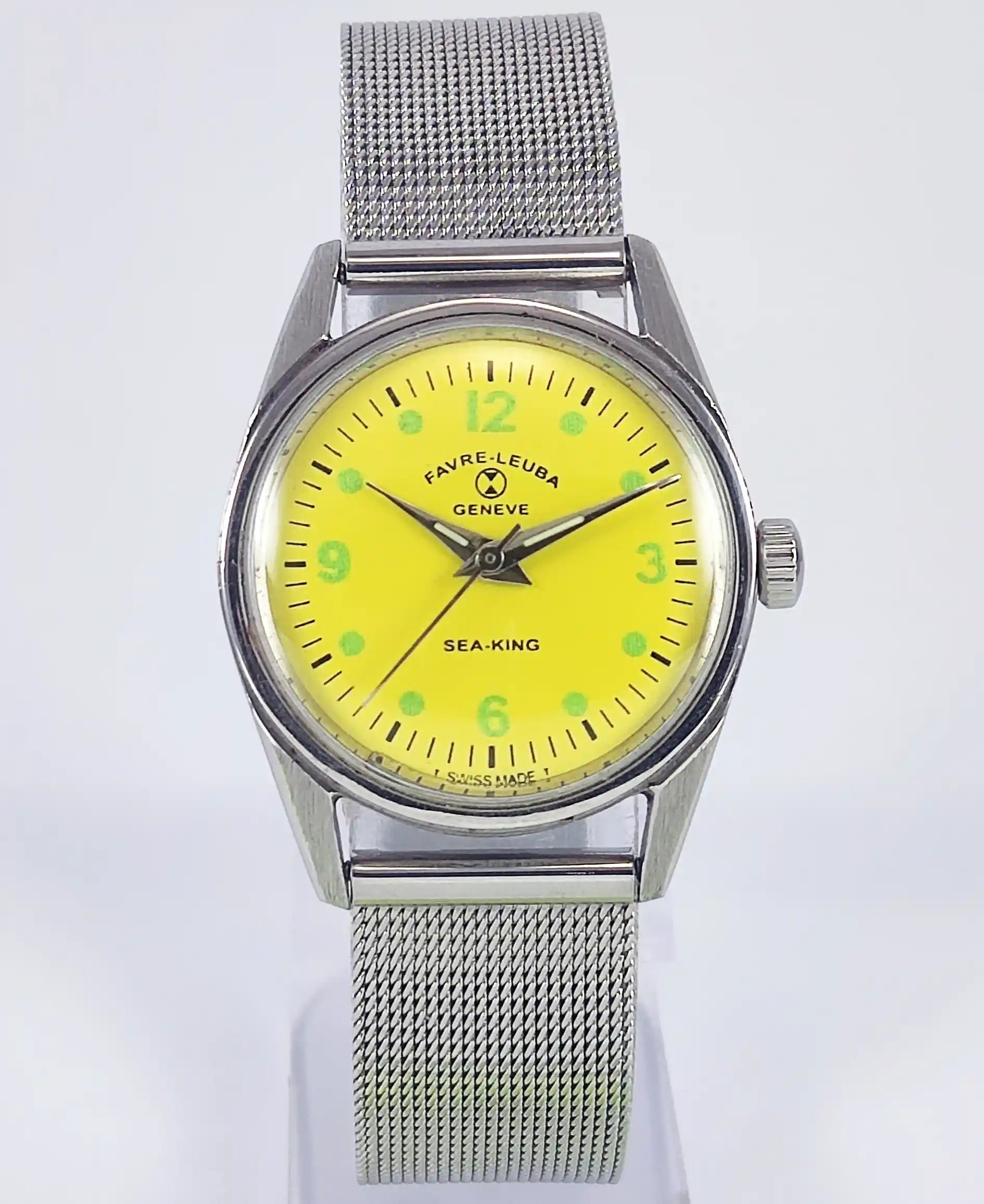 Favre Leuba Geneve Sea King Yellow Dial Women's Swiss Made Watch Discover-Diamonds