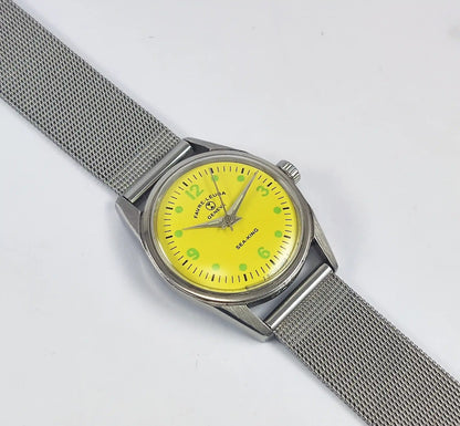 Favre Leuba Geneve Sea King Yellow Dial Women's Swiss Made Watch Discover-Diamonds