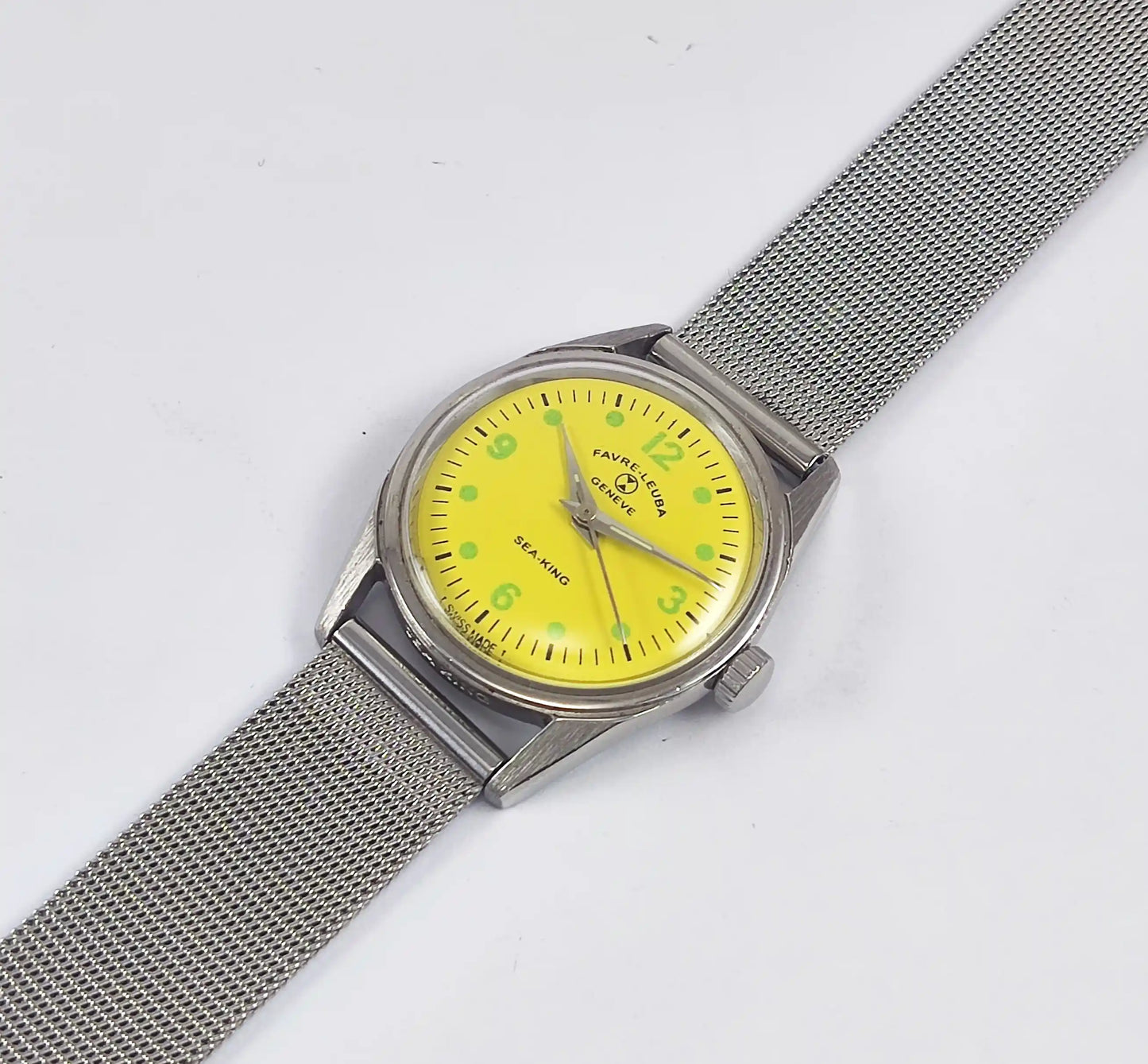 Favre Leuba Geneve Sea King Yellow Dial Women's Swiss Made Watch Discover-Diamonds