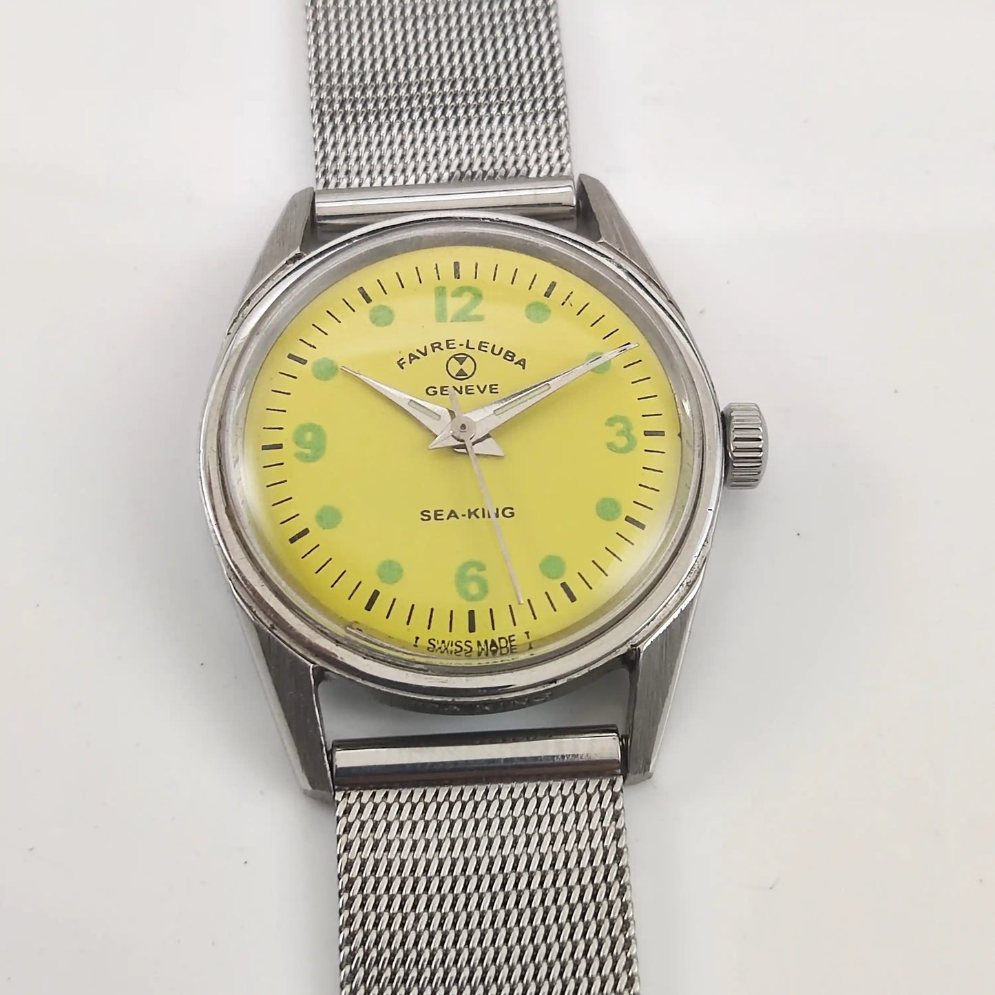 Favre Leuba Geneve Seaking Lemon Dial English Indices