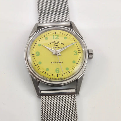 Favre Leuba Geneve Seaking Lemon Dial English Indices