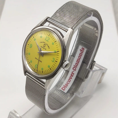 Favre Leuba Geneve Seaking Lemon Dial English Indices