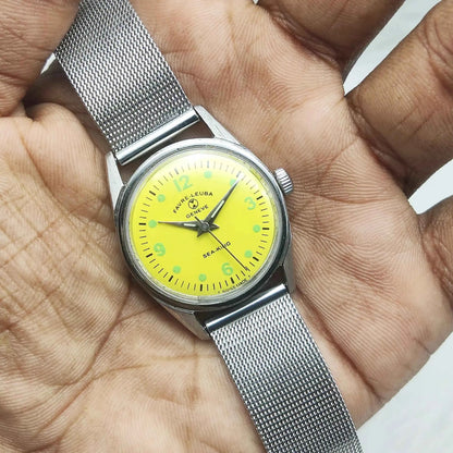 Favre Leuba Geneve Seaking Lemon Dial with English Indices