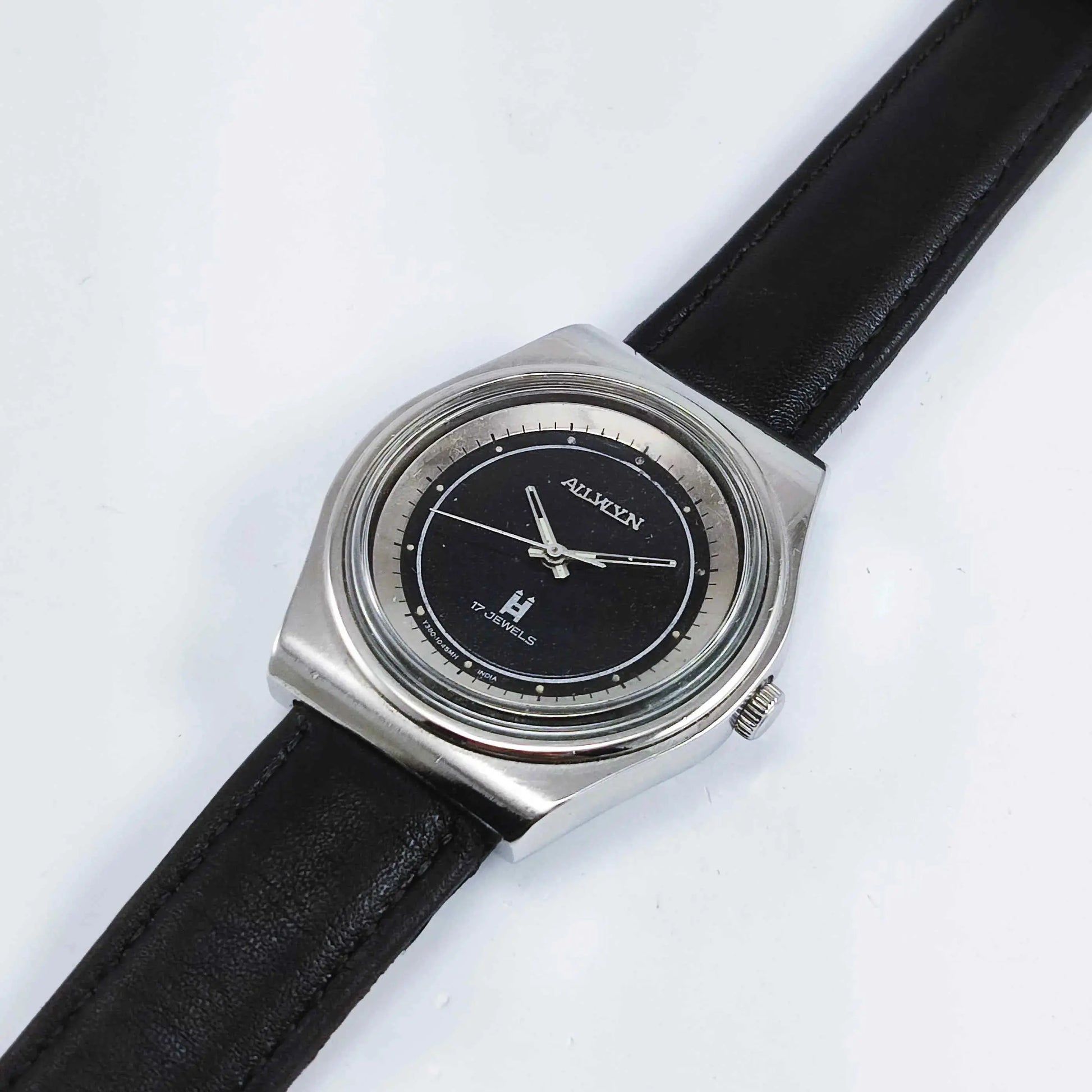 Genuine Allwyn Black Dial 17 Jewels India Made Men's Watch - Discover-Diamonds