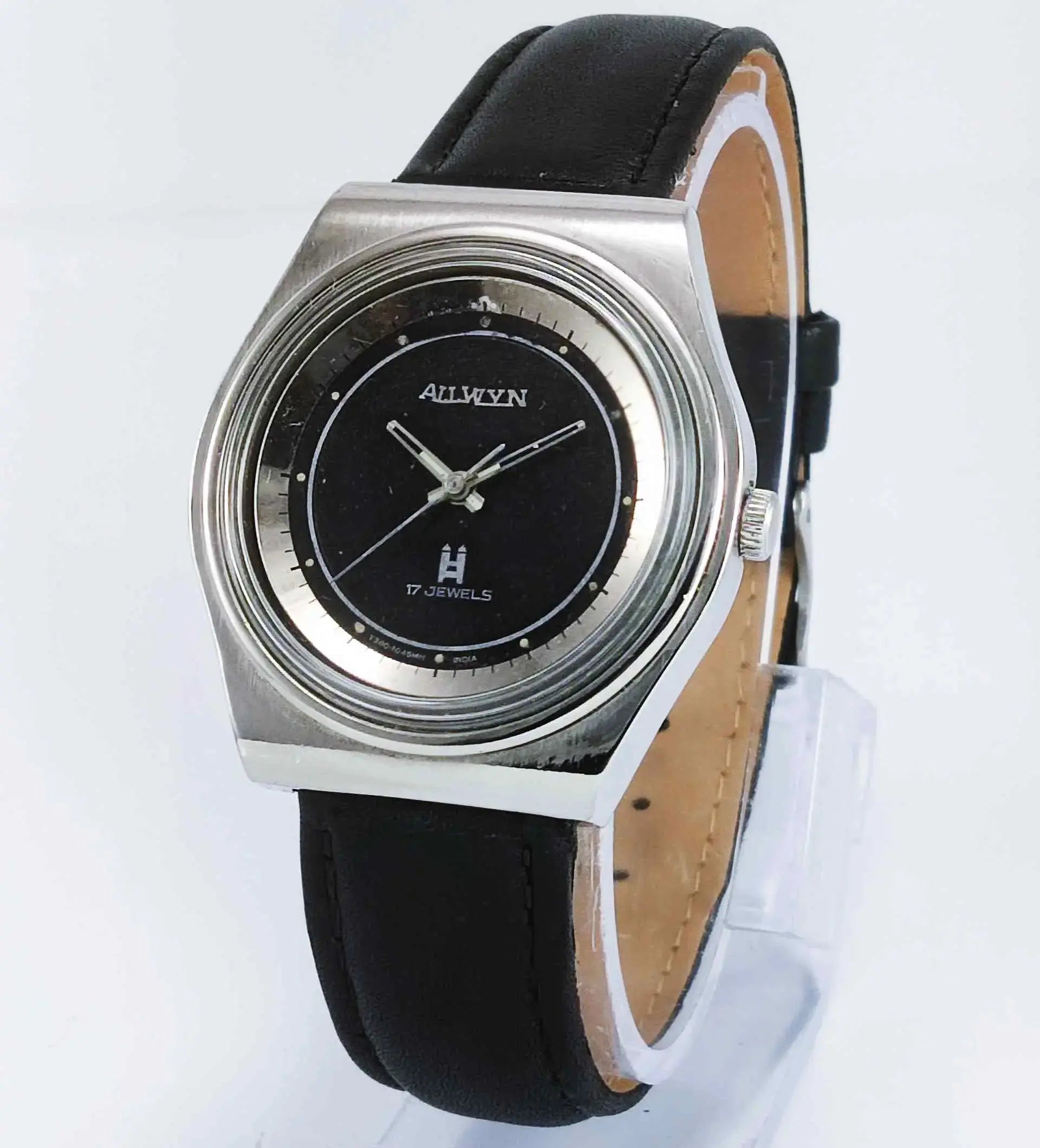 Genuine Allwyn Black Dial 17 Jewels India Made Men's Watch - Discover-Diamonds