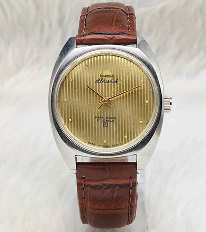 HMT Abhishek 0231 Handwinding Golden Dial Men's Watch