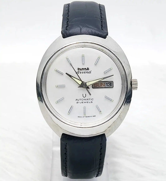 HMT Arvind Automatic 21 Jewels Silver-White Dial
