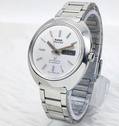 HMT Arvind Automatic 21 Jewels White Silver Dial