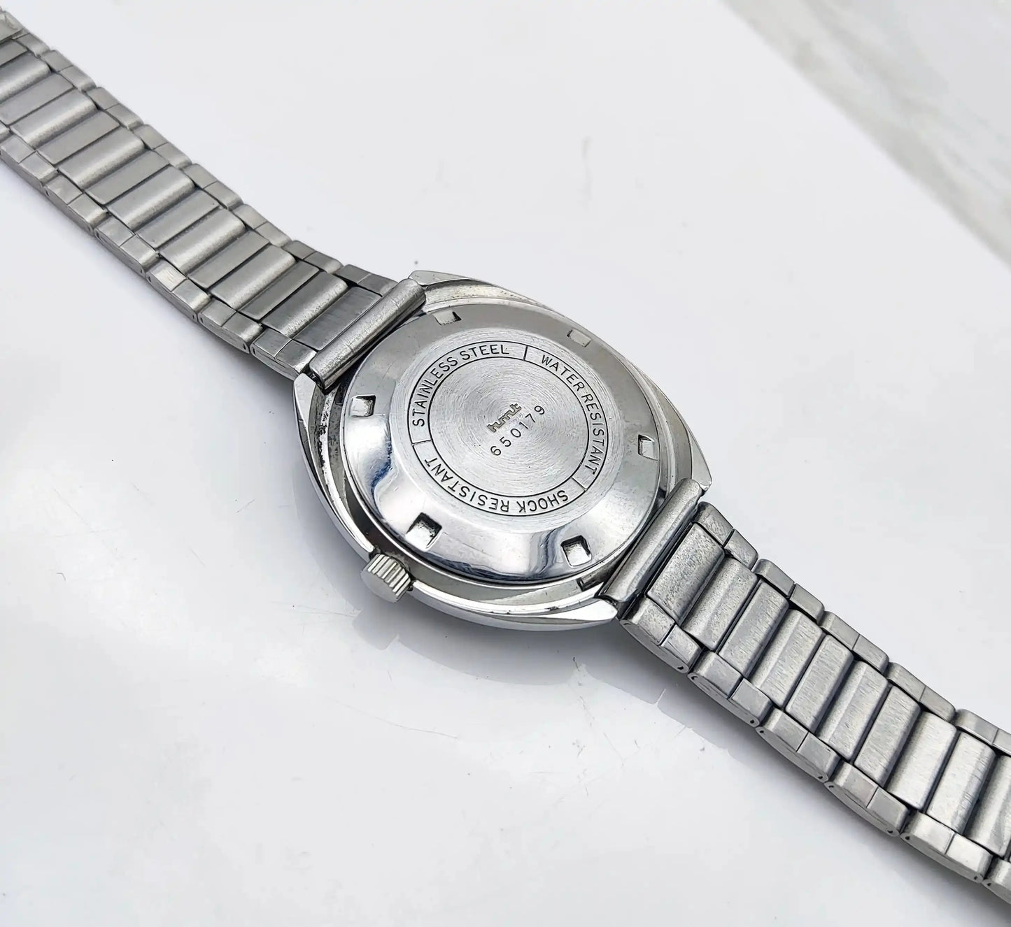 HMT Arvind Automatic 21 Jewels White Silver Dial