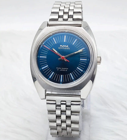 HMT Avinash Handwinding Para Shock 17 Jewels Blue Dial 0231 Discover-Diamonds Physical