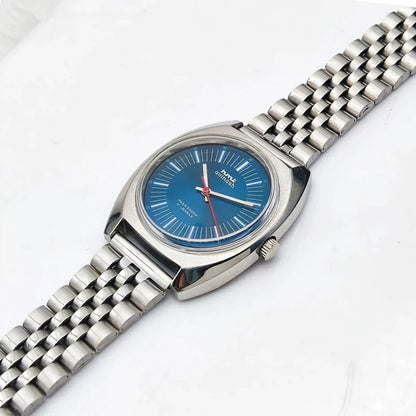 HMT Avinash Handwinding Para Shock 17 Jewels Blue Dial 0231 Discover-Diamonds Physical