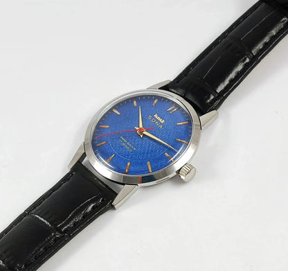 HMT Blue Sona Para Shock 17 Jewels Handwinding Watch Discover-Diamonds Physical