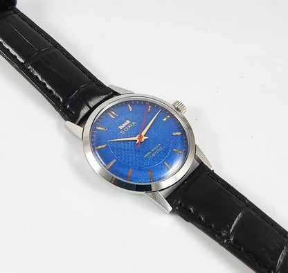 HMT Blue Sona Para Shock 17 Jewels Handwinding Watch Discover-Diamonds Physical