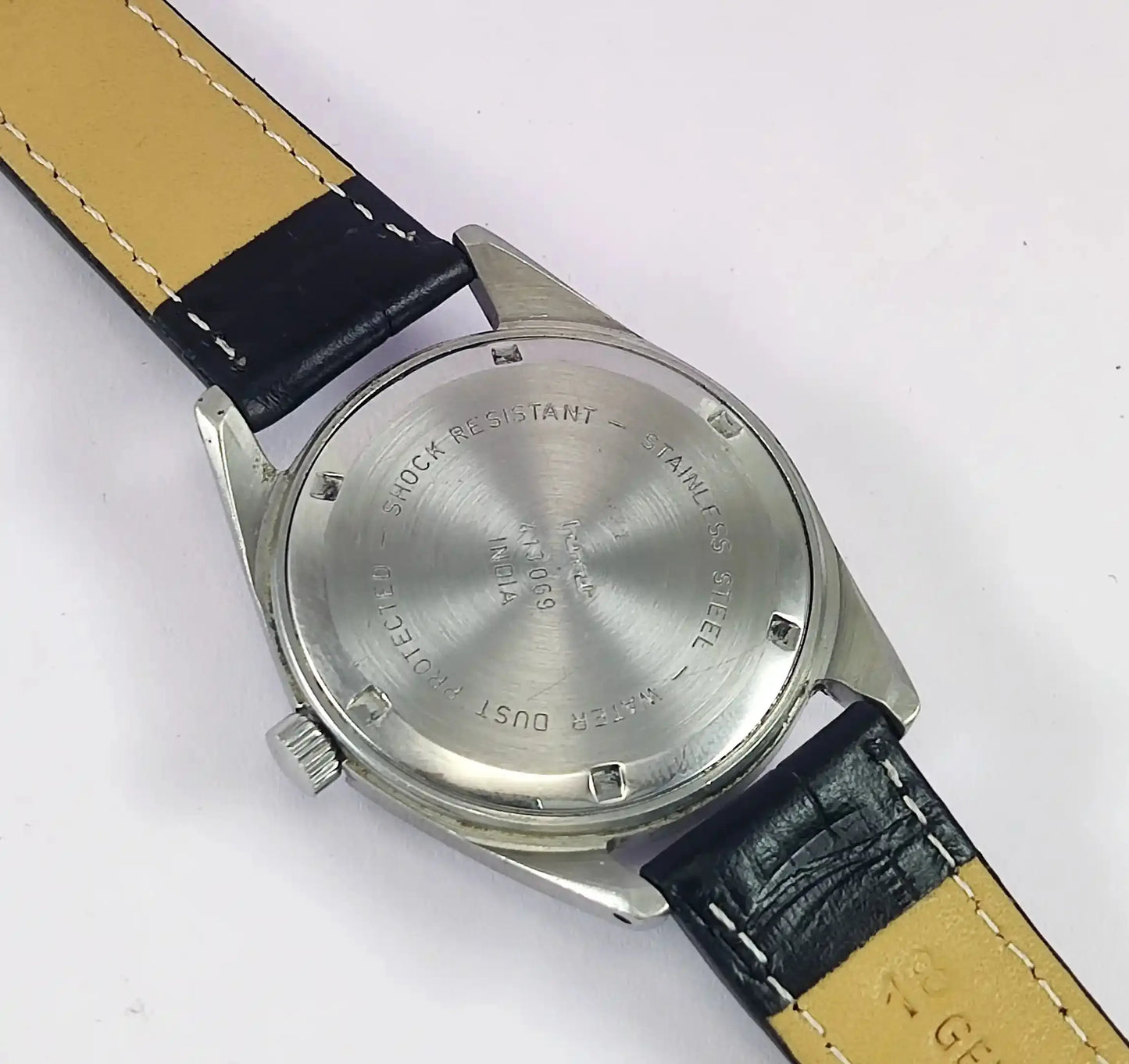 HMT Devanagari Para Shock 17 Jewels Green Dial Mechanical Handwinding Men's Watch Discover-Diamonds